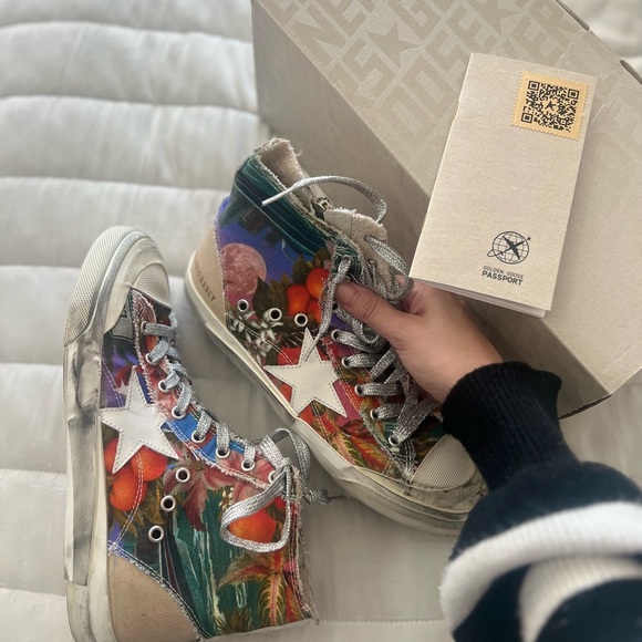 Golden Goose Francy Penstar Donna in canvas con stampa Hawaii multicolor - Picture 8 of 11